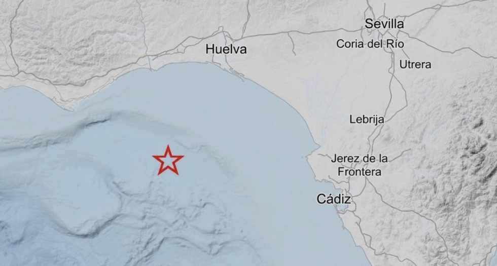 Un seísmo de magnitud 2,5 sacude el Golfo de Cádiz