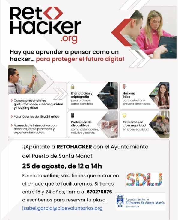 Llega ‘Retohacker’, un taller online para acercar la ciberseguridad y el hacking ético a los jóvenes portuenses