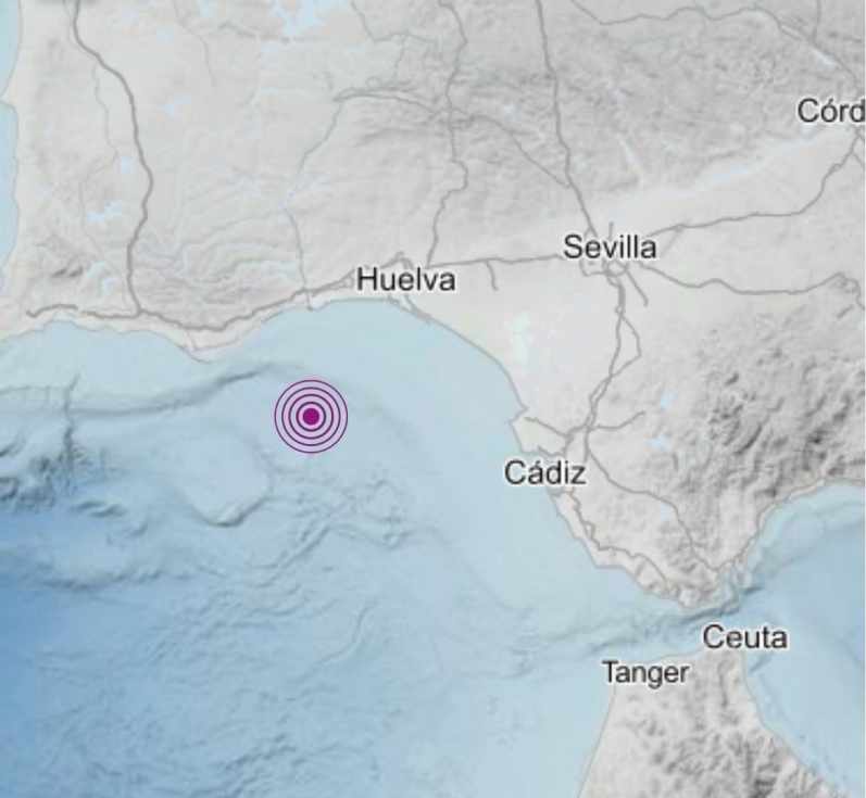 Un terremoto de magnitud 3,0 sacude el Golfo de Cádiz este domingo