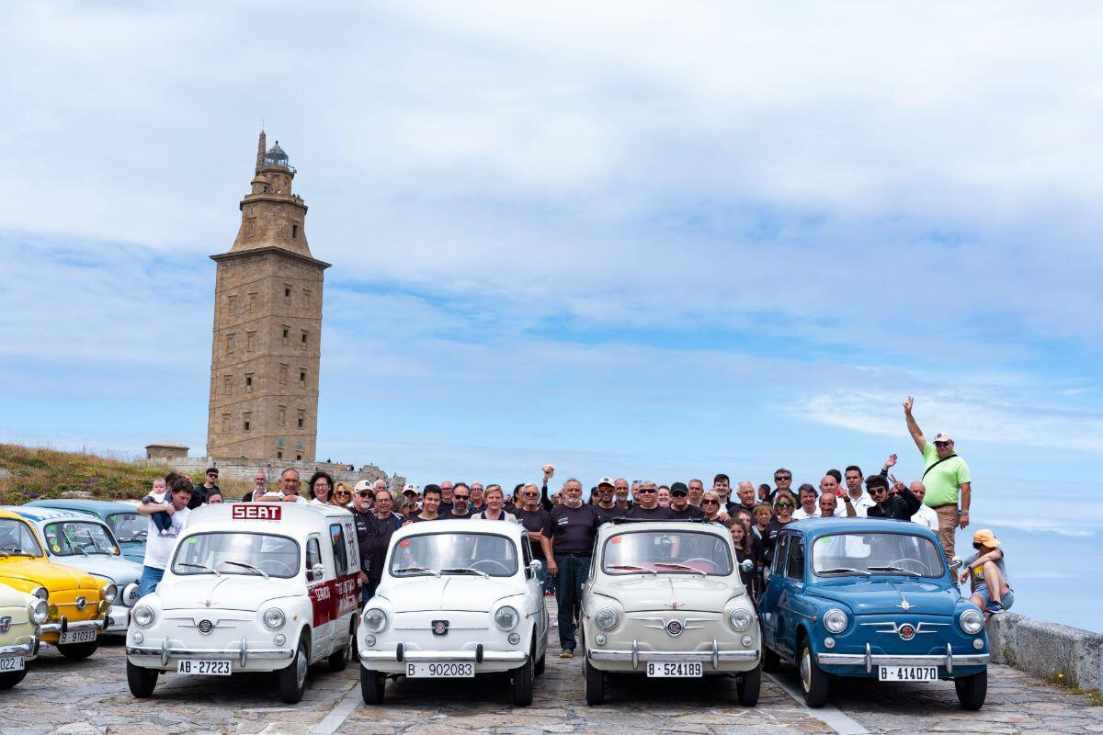 Una imagen de archivo de la caravana de Seat 600.